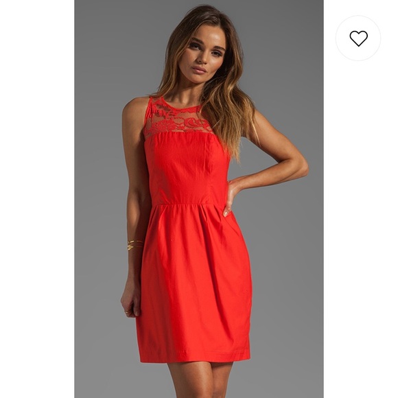 BB Dakota Dresses & Skirts - 🌟BB Dakota🌟Mandy Lace Dress in Poppy Red